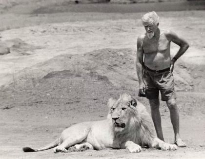 George Adamson and Christian at Kora, Kenya